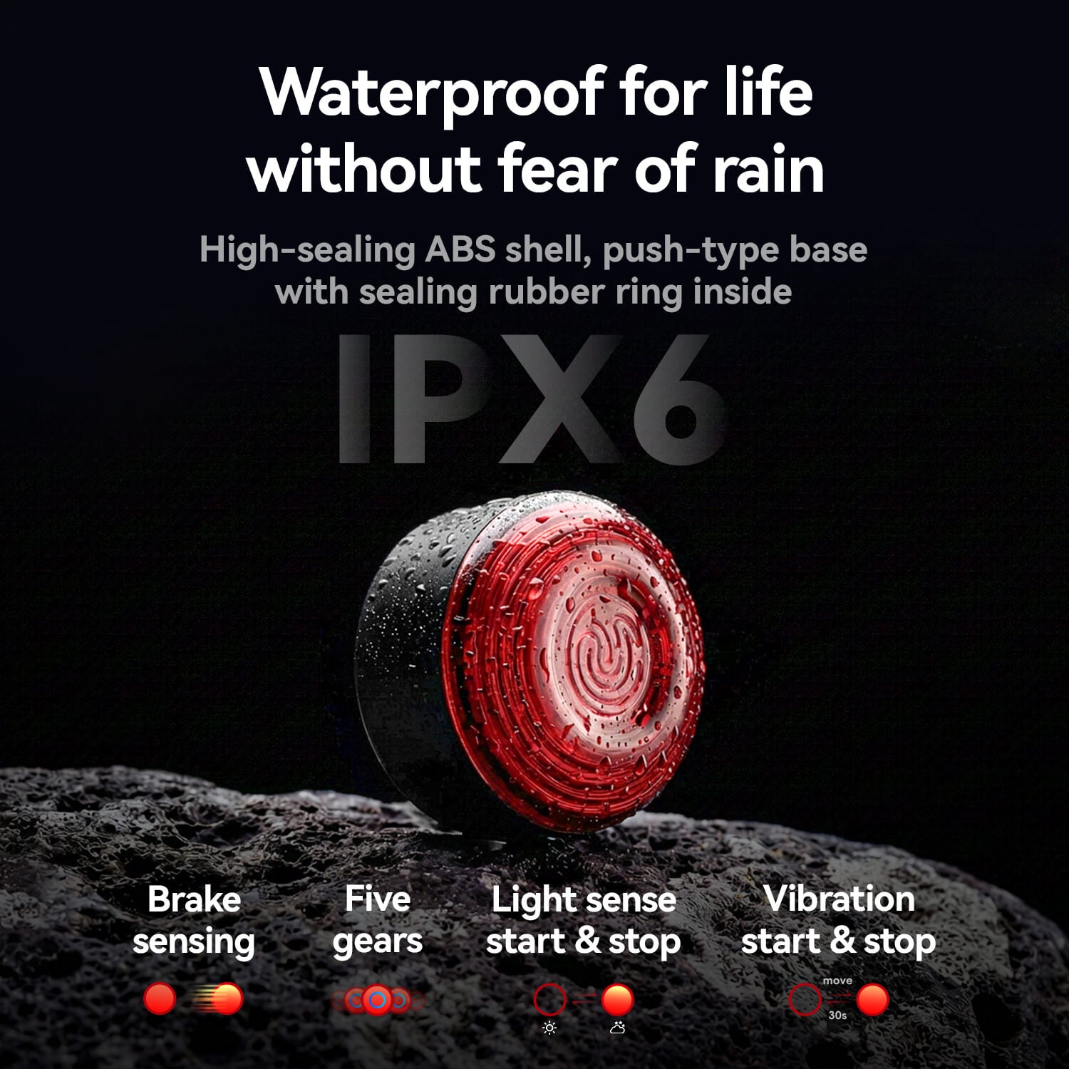 rockbros lockable bike rear rack bag with 3 digit combination lock and led taillight 7l cycling trunk bag for commuting touring and daily riding