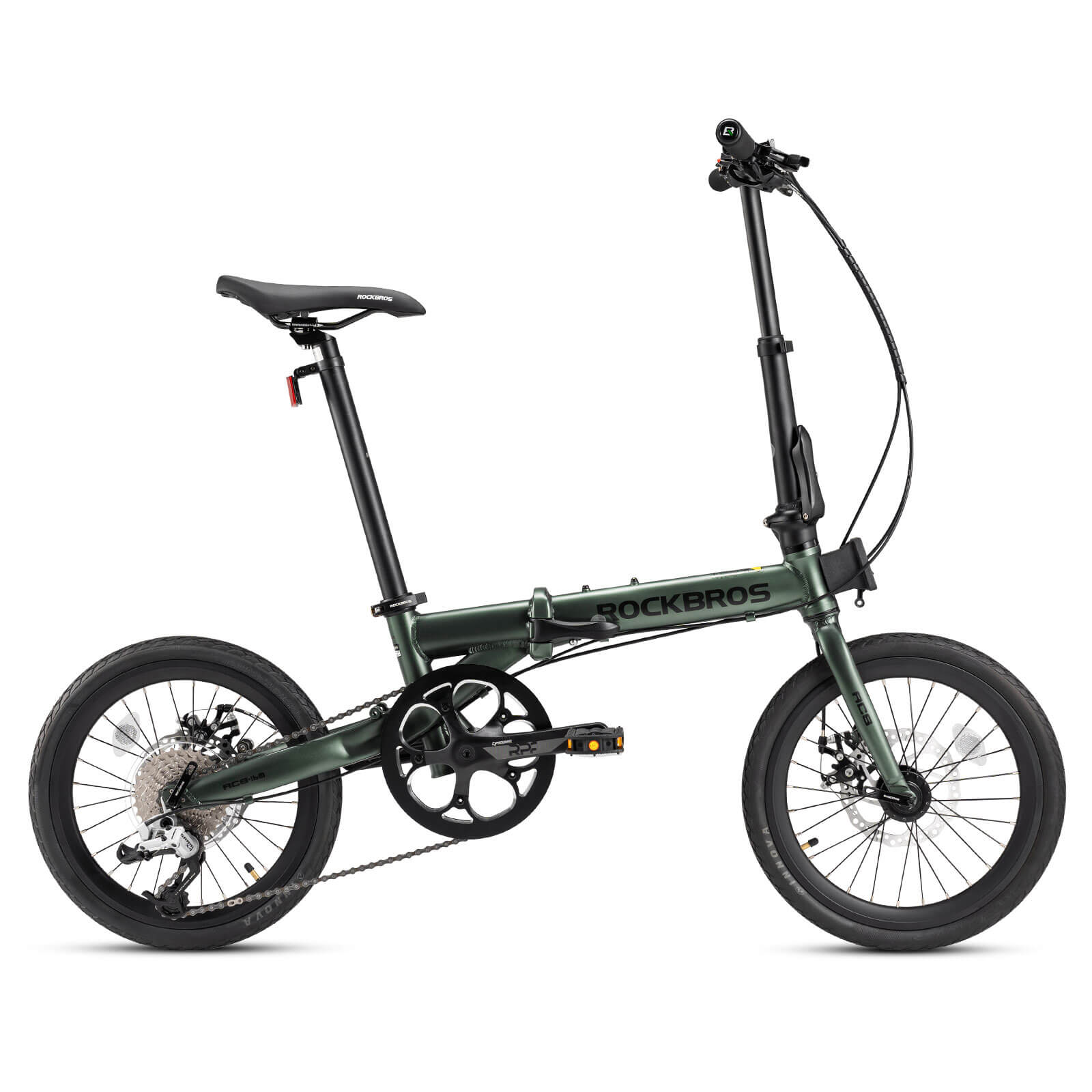 rockbros 16 folding bike disc brake portable city cycling
#color_green