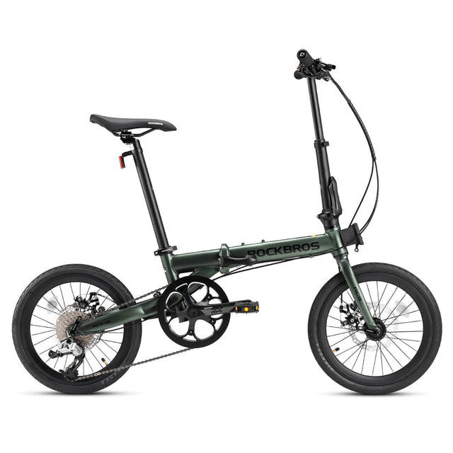 rockbros 16 folding bike disc brake portable city cycling
#color_green
