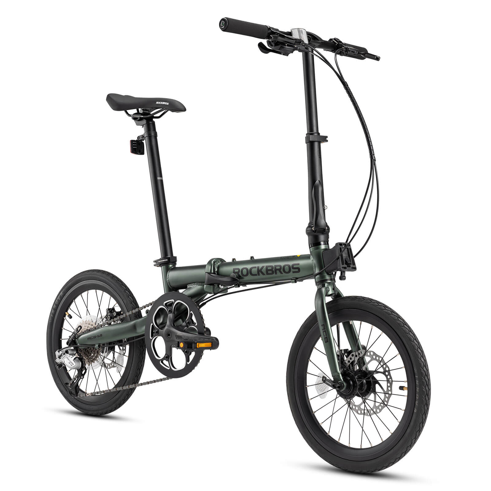 rockbros 16 folding bike disc brake portable city cycling
#color_green
