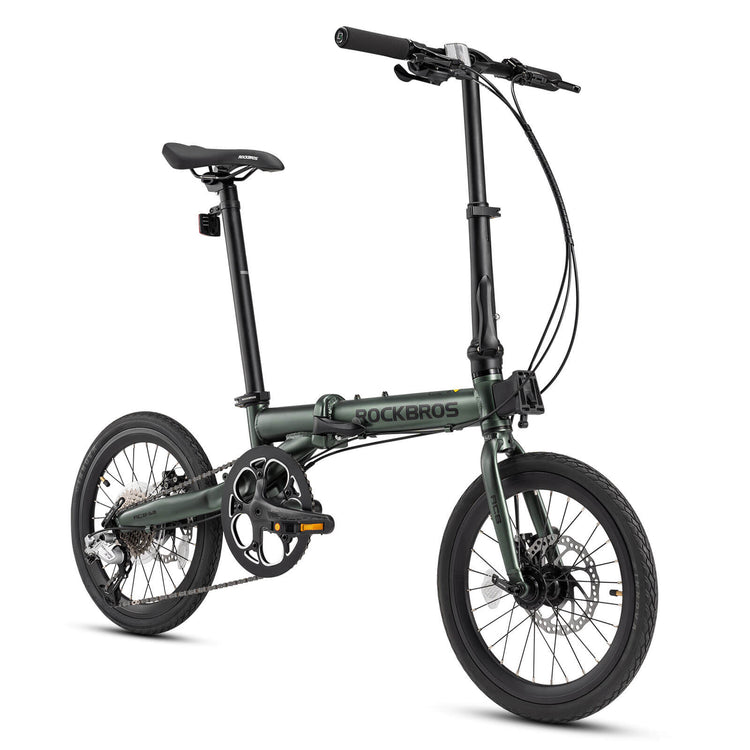 rockbros 16 folding bike disc brake portable city cycling
#color_green