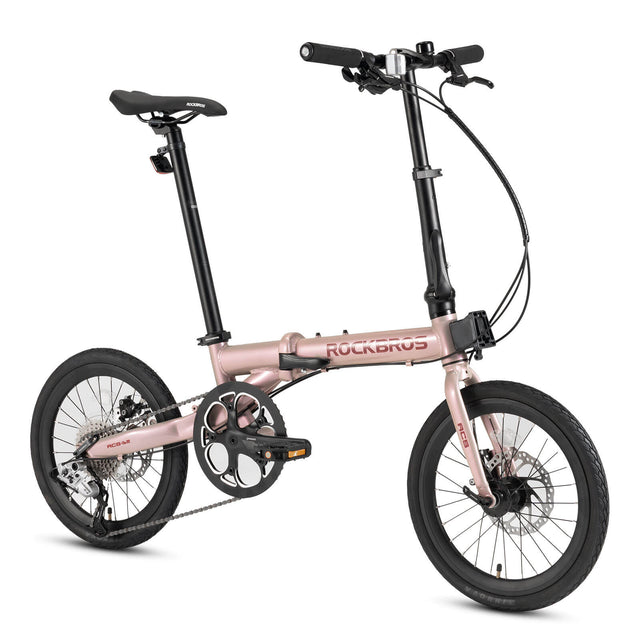 rockbros 16 folding bike disc brake portable city cycling
#color_pink