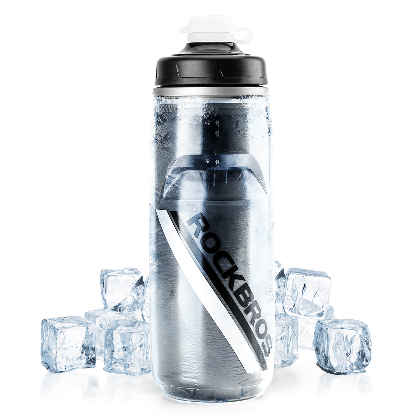 rockbros ActiveCool insulated water bottle for sports and outdoor activities.