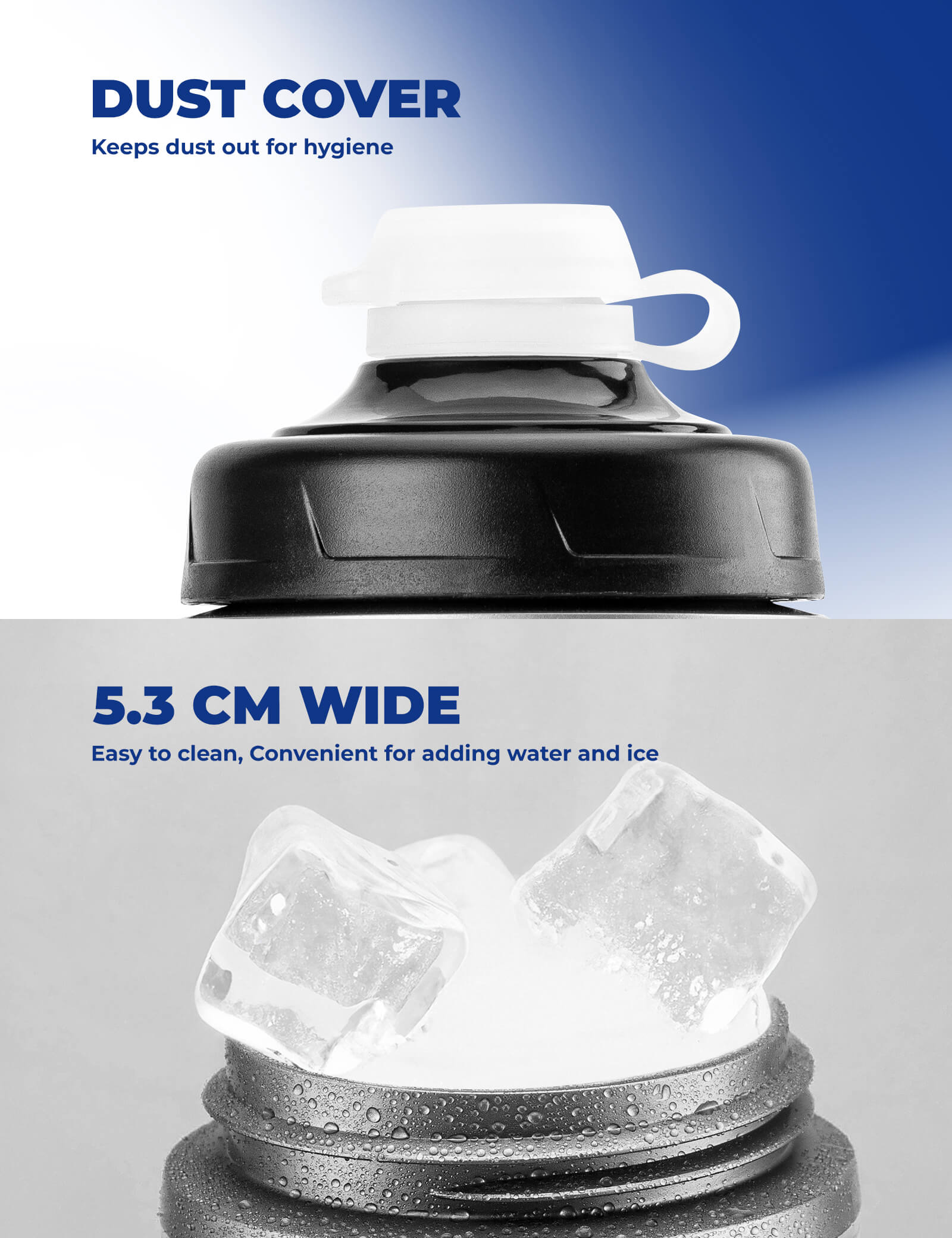 rockbros ActiveCool insulated water bottle for sports and outdoor activities.