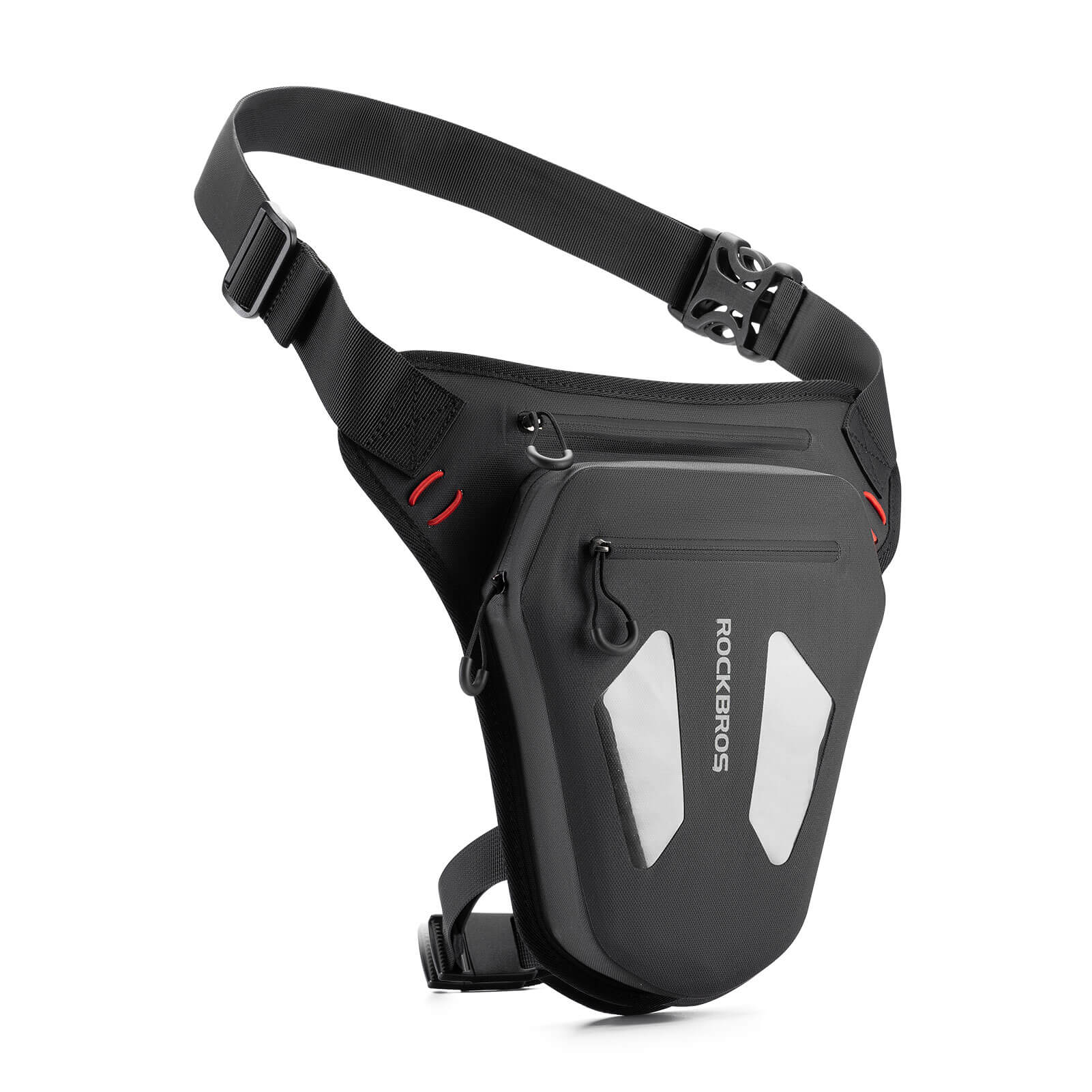 rockbros adjustable motorcycle leg bag for riders.