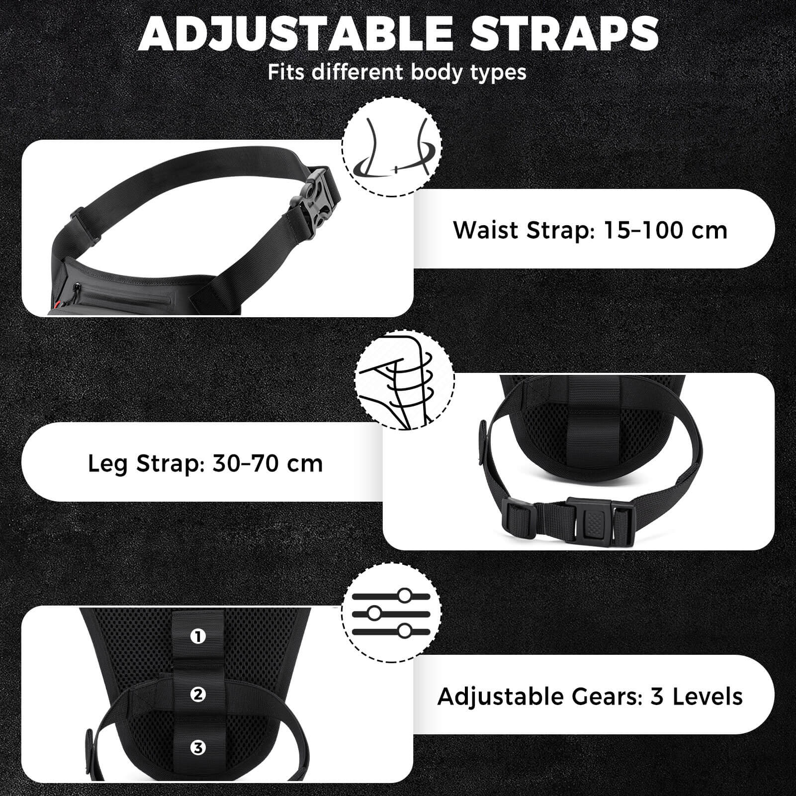 rockbros adjustable motorcycle leg bag for riders.