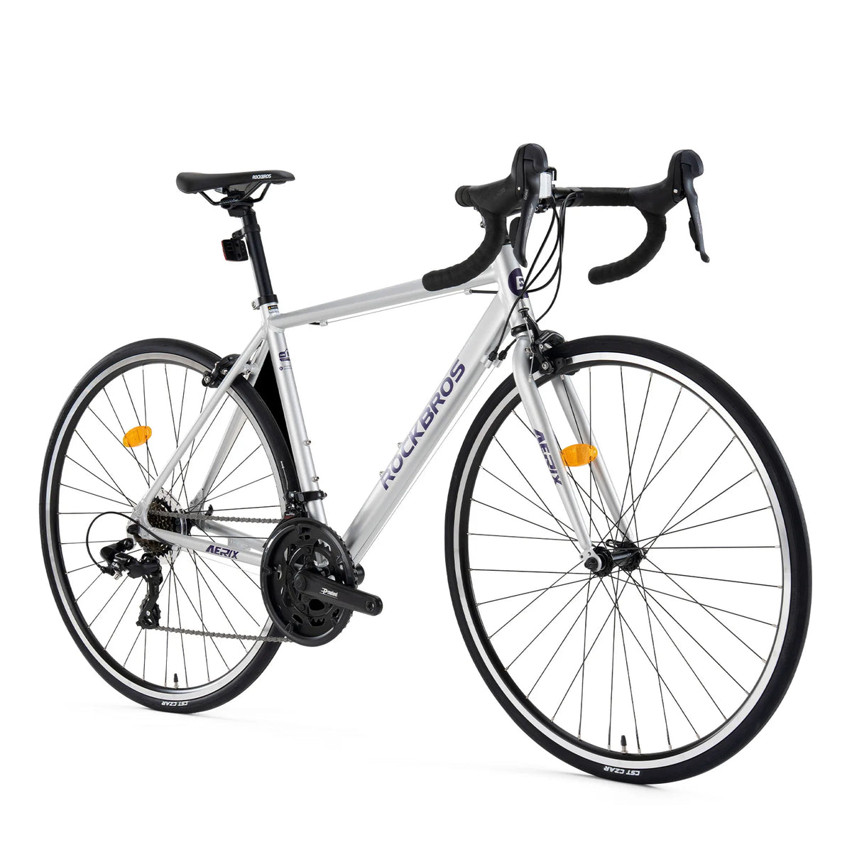 ROCKBROS AERIX aluminium road bike is sleek with endurance geometry.
#color_grey