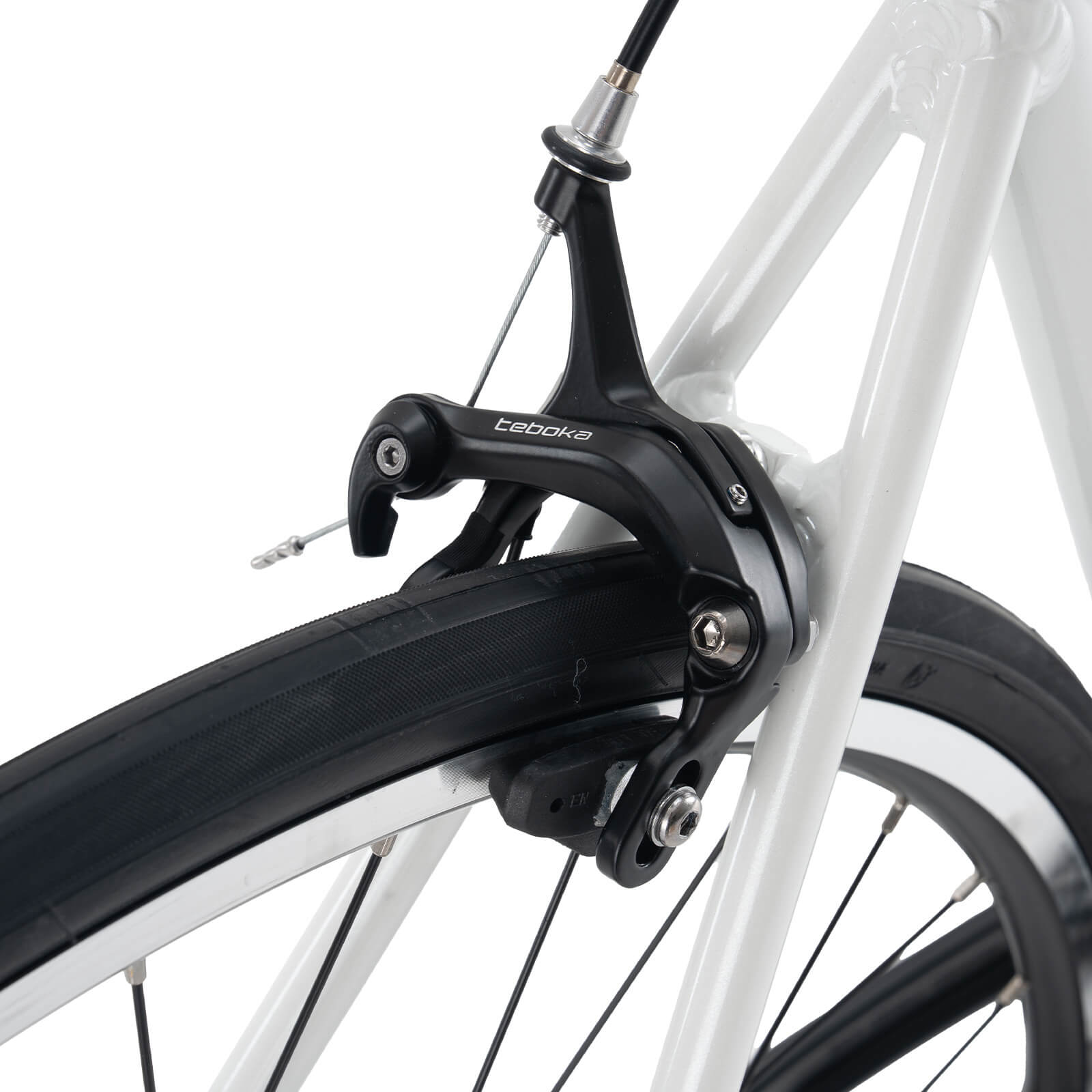 ROCKBROS AERIX aluminium road bike is sleek with endurance geometry.
#color_white