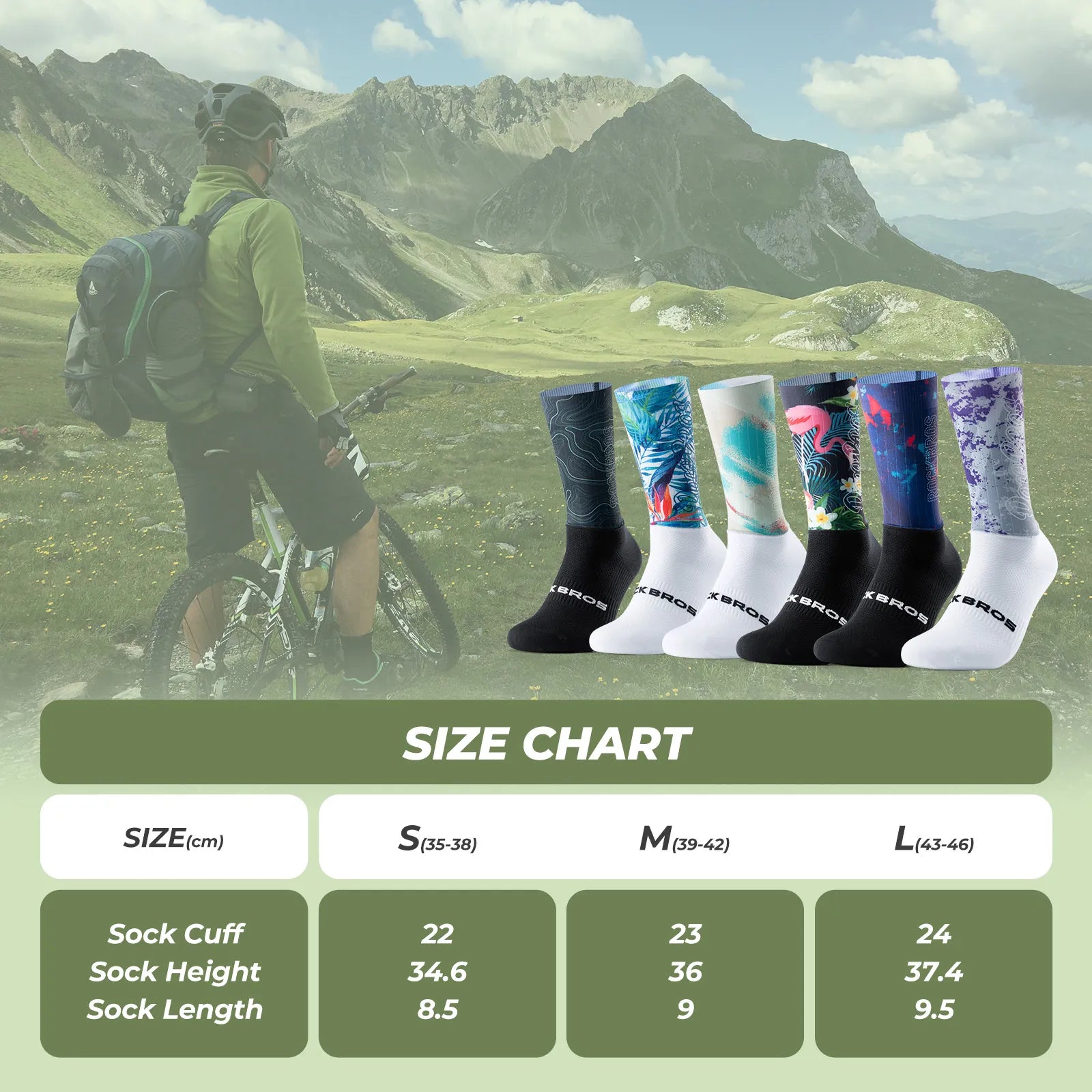 ROCKBROS Aero Compression Cycling Socks with Performance Fit and Aerodynamic Ribbed Texture.
#color_purple