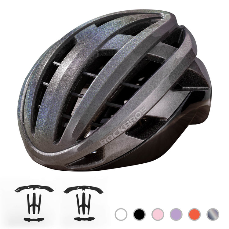 rockbros aero road bike helmet with magnetic clip for cycling