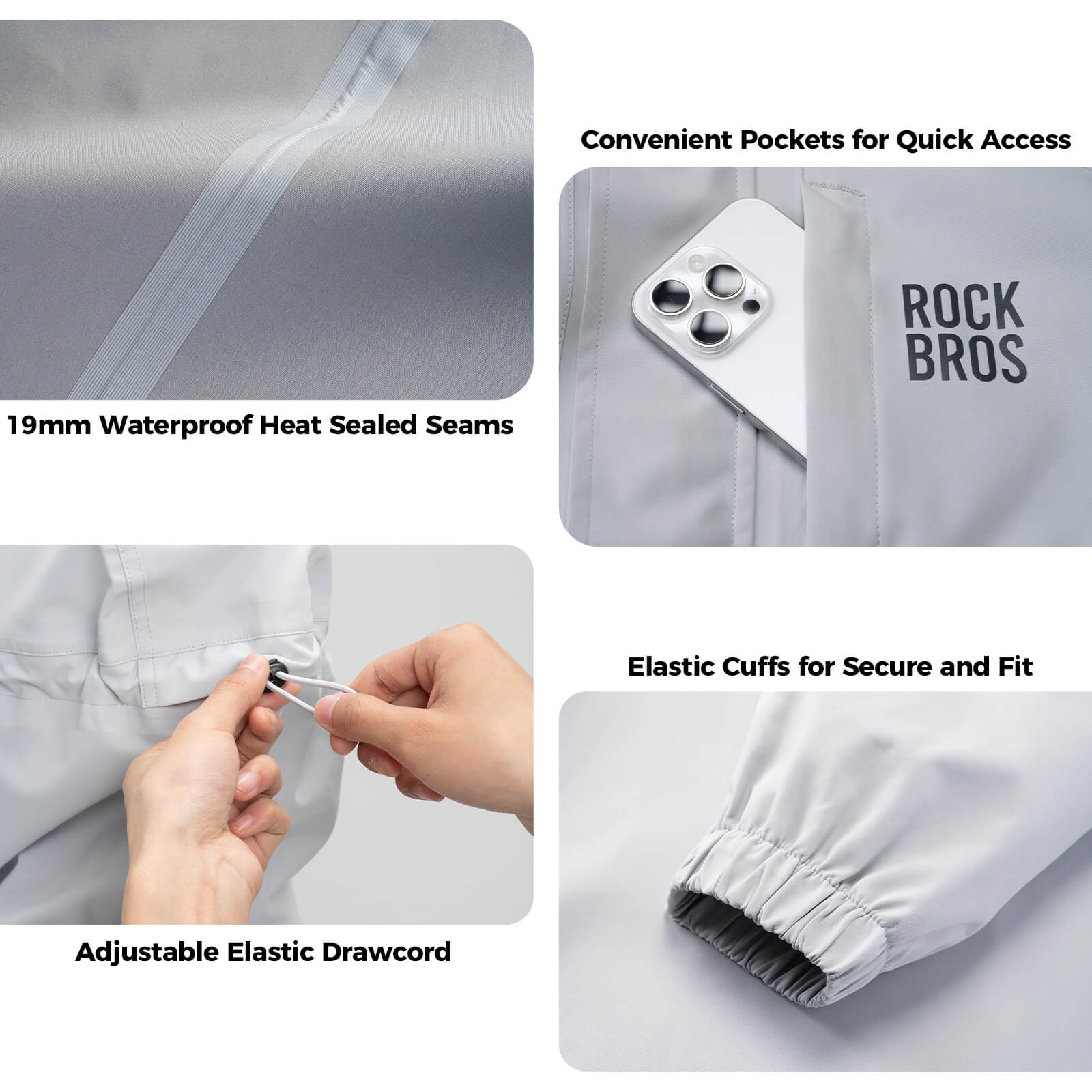 rockbros long cycling jacket for rain and wind protection