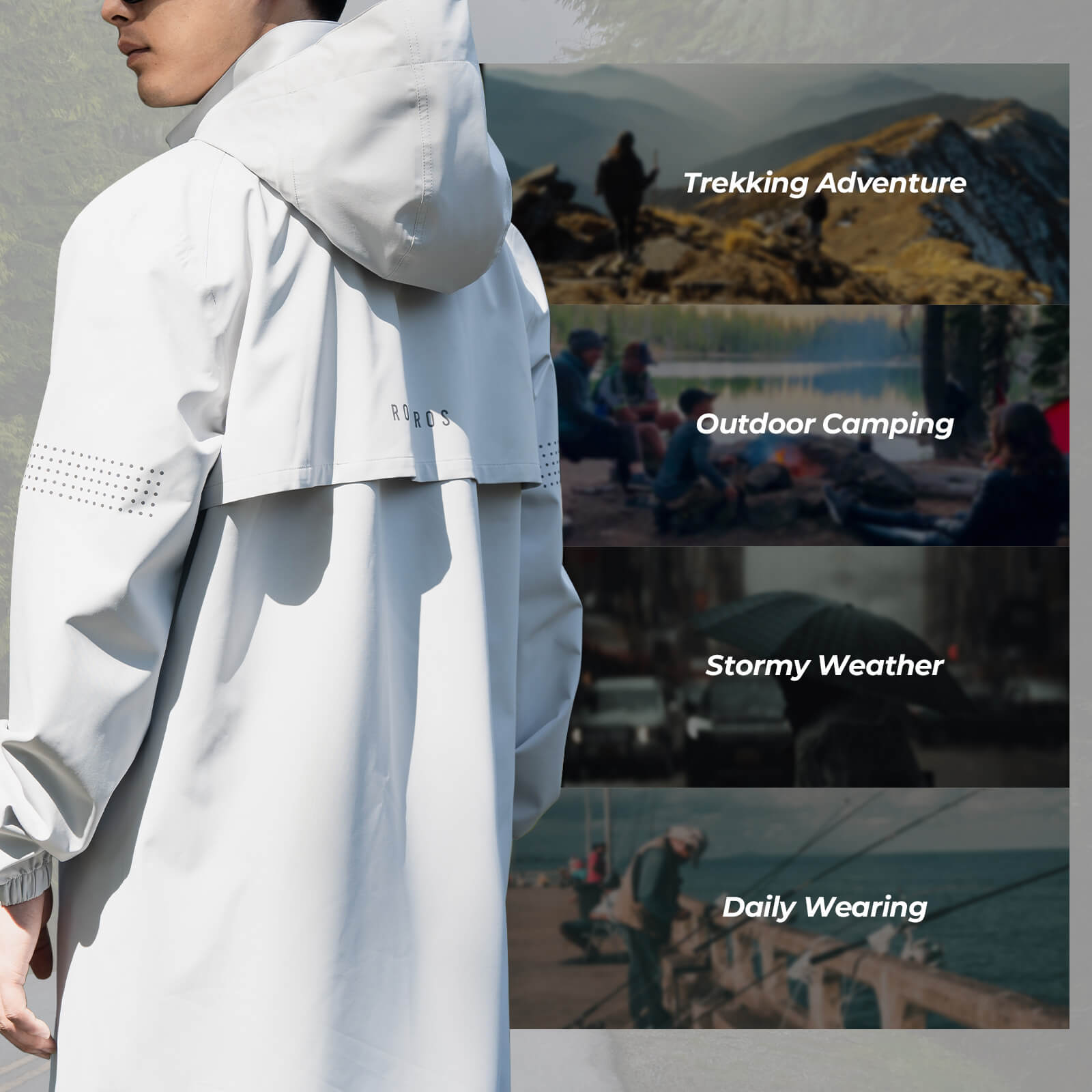 rockbros long cycling jacket for rain and wind protection