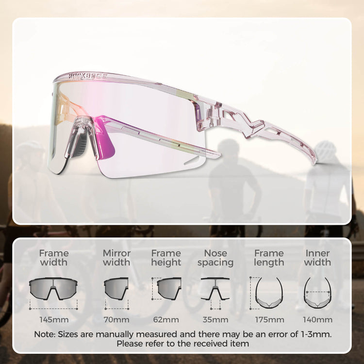 rockbros photochromic cycling glasses unisex outdoor sports