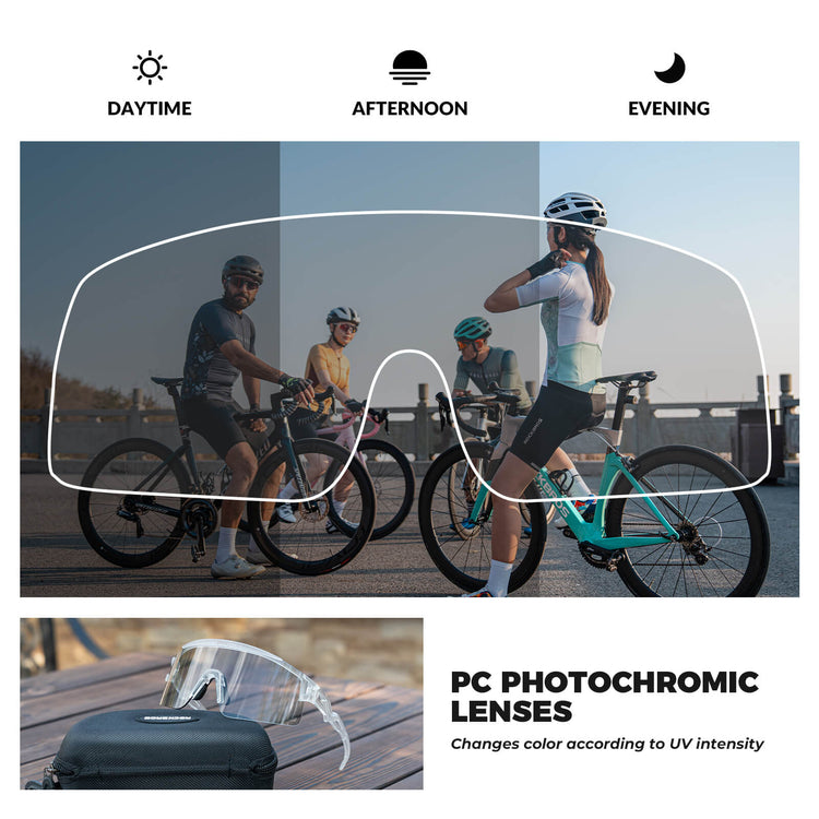 rockbros photochromic cycling glasses unisex outdoor sports