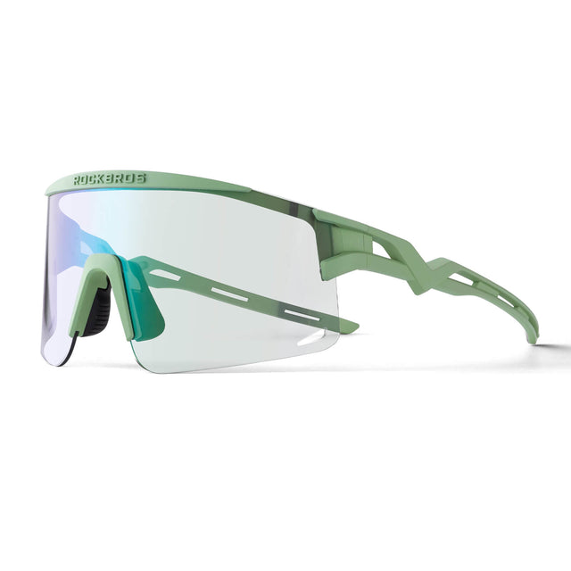 rockbros photochromic cycling glasses unisex outdoor sports
#color_green