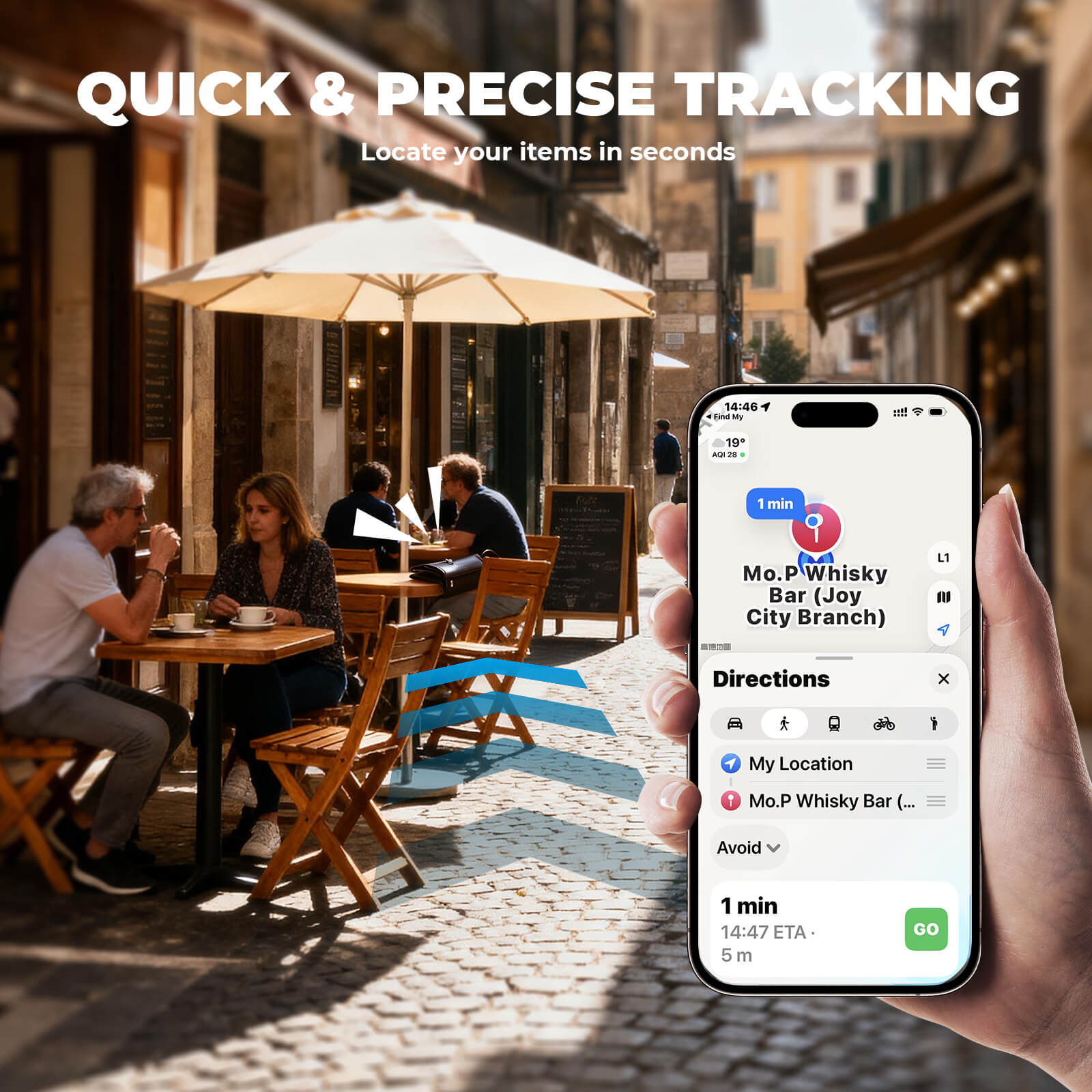 rockbros pocket item tracker apple compatible for personal belongings