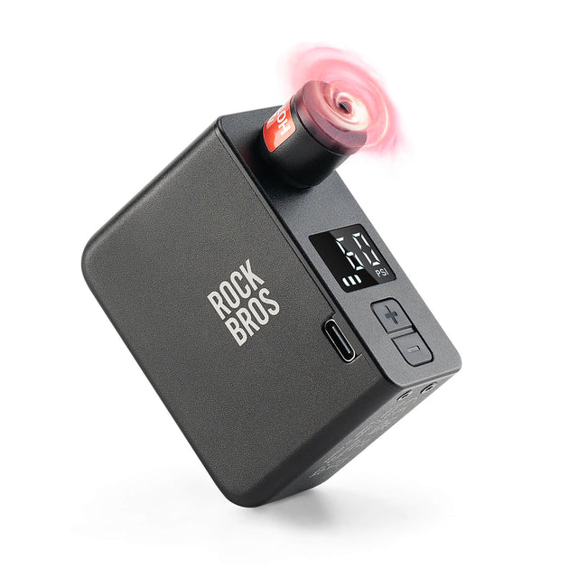 ROCKBROS AS1 Pro Compact Electric Bike Pump with LED Display for On-the-Go Inflation