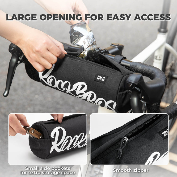 rockbros flash painting handlebar roll bag for cycling
#color_black