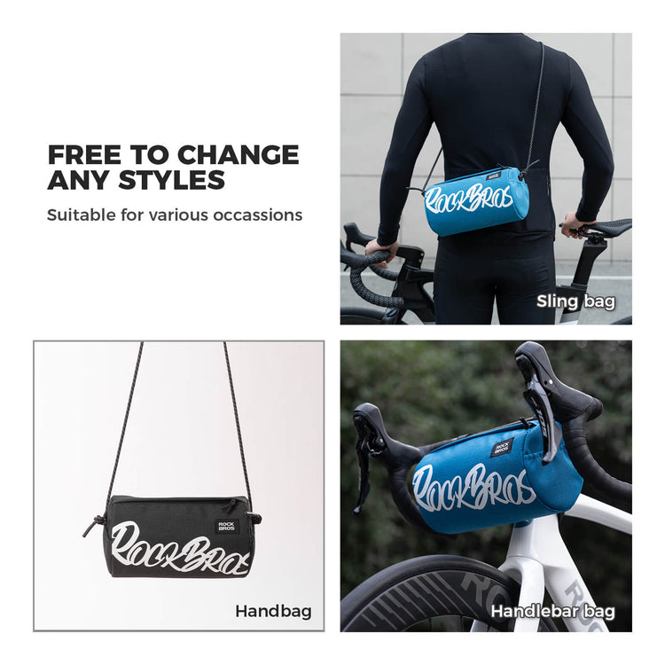 rockbros flash painting handlebar roll bag for cycling
#color_black