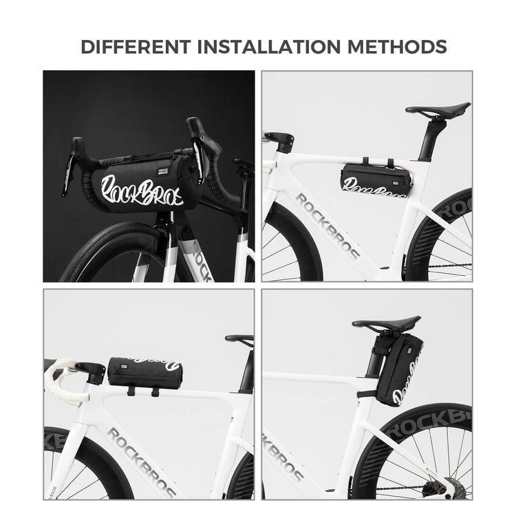 rockbros flash painting handlebar roll bag for cycling
#color_black