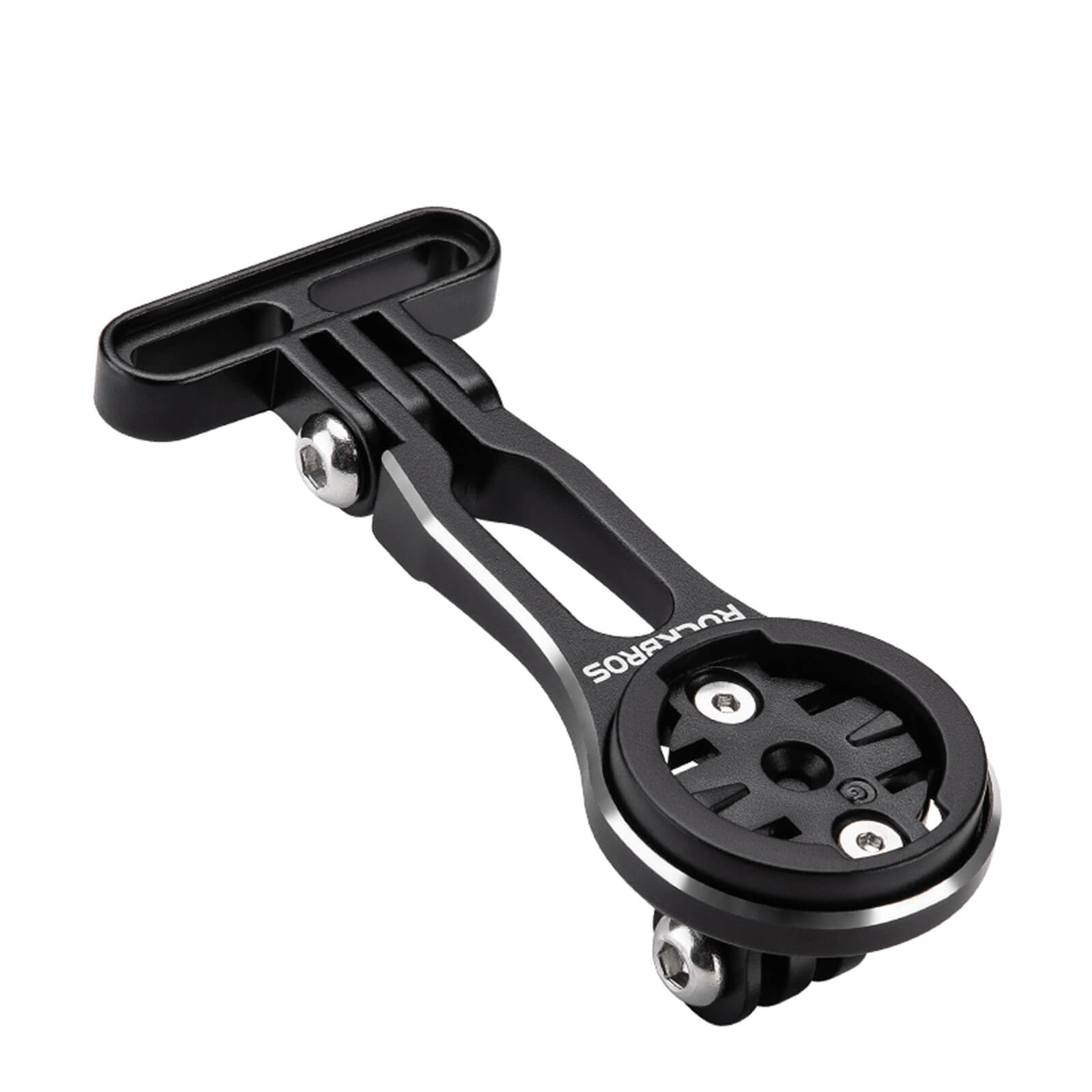 rockbros integrated bike mount for lights and action camera recording.