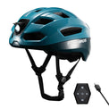 rockbros dual-light smart cycling helmet with remote control for safe night rides
#color_blue