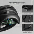 rockbros dual-light smart cycling helmet with remote control for safe night rides
#color_white
