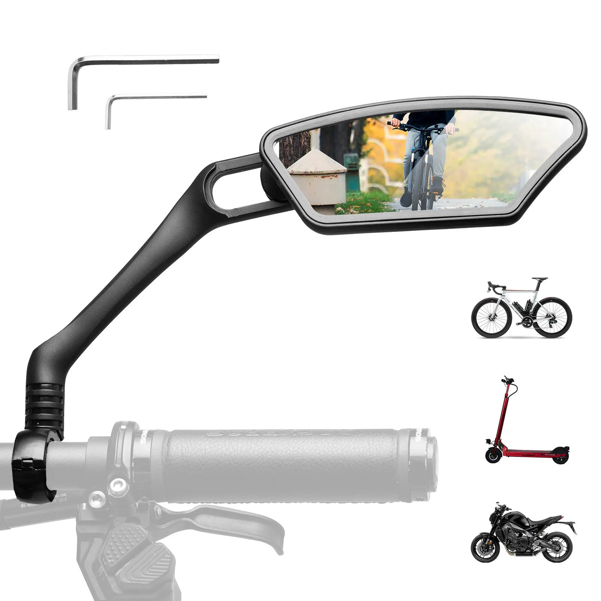 ROCKBROS bike rear view mirror for bicycle handlebars.
#options_right