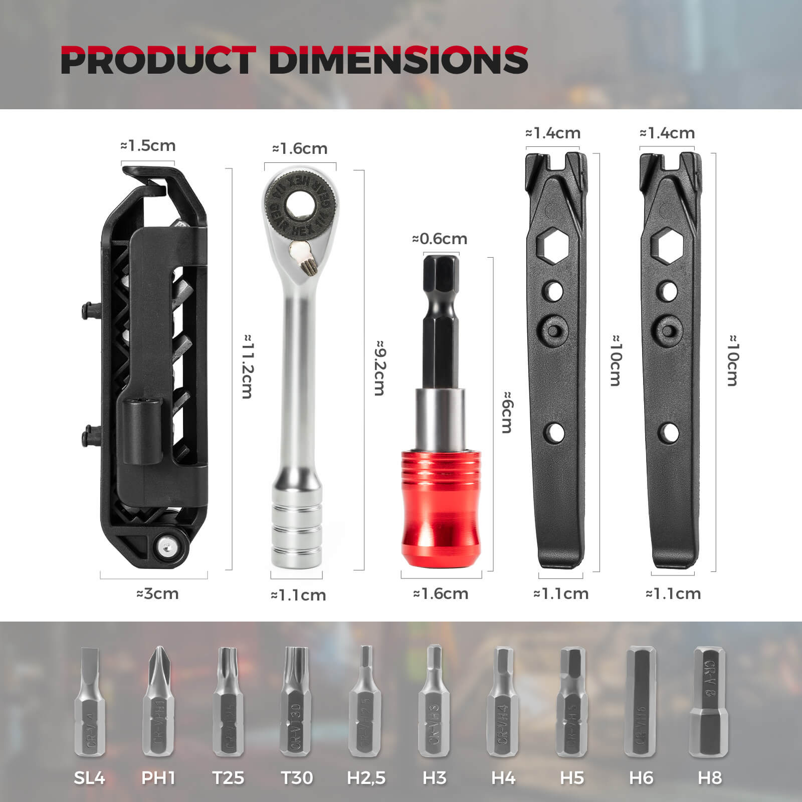rockbros foldable bike multi tool for repair and maintenance.