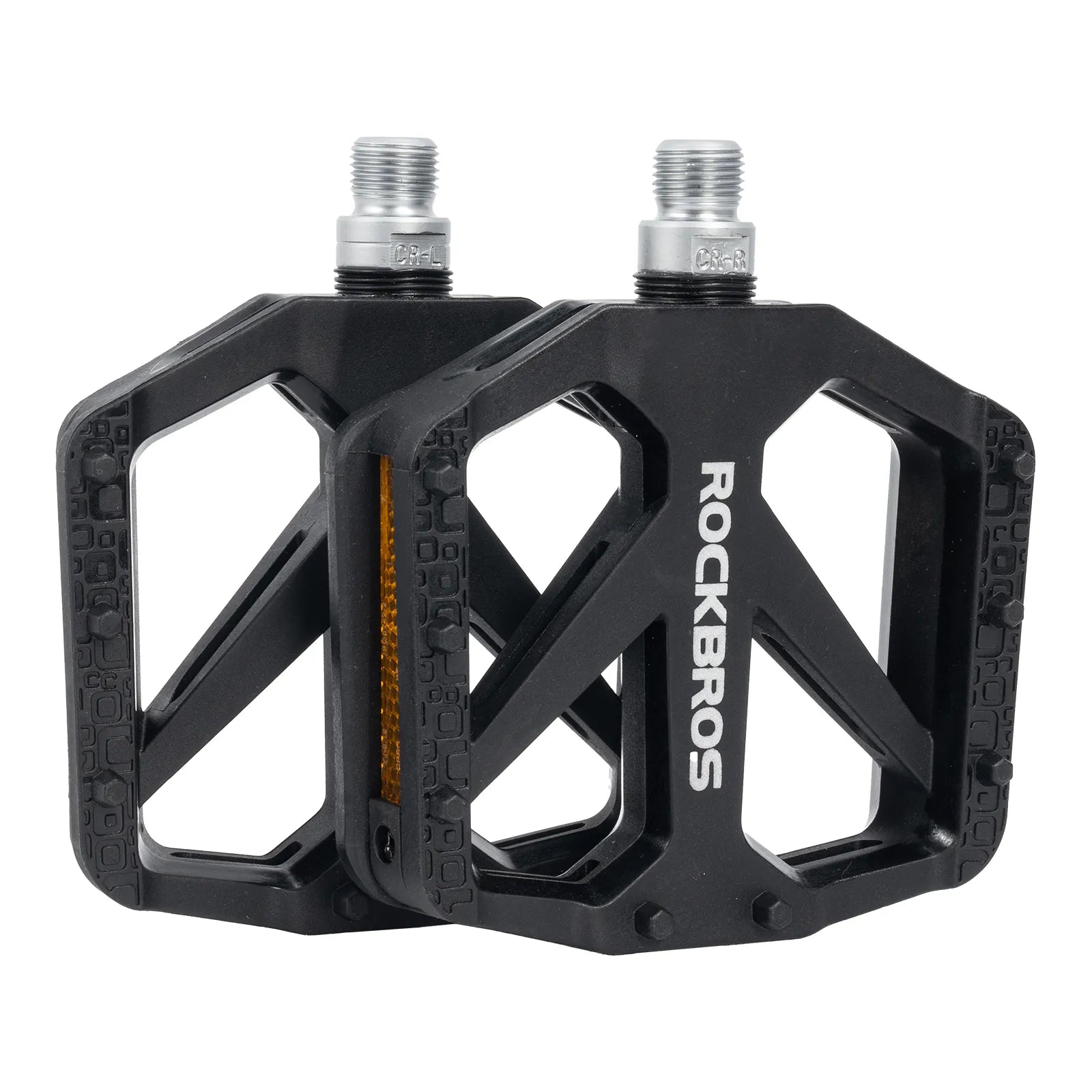 Rockbros Anti-Slip Nylon Fiber Bike Pedals in Multiple Colors for MTB and Road Bikes
#color_black