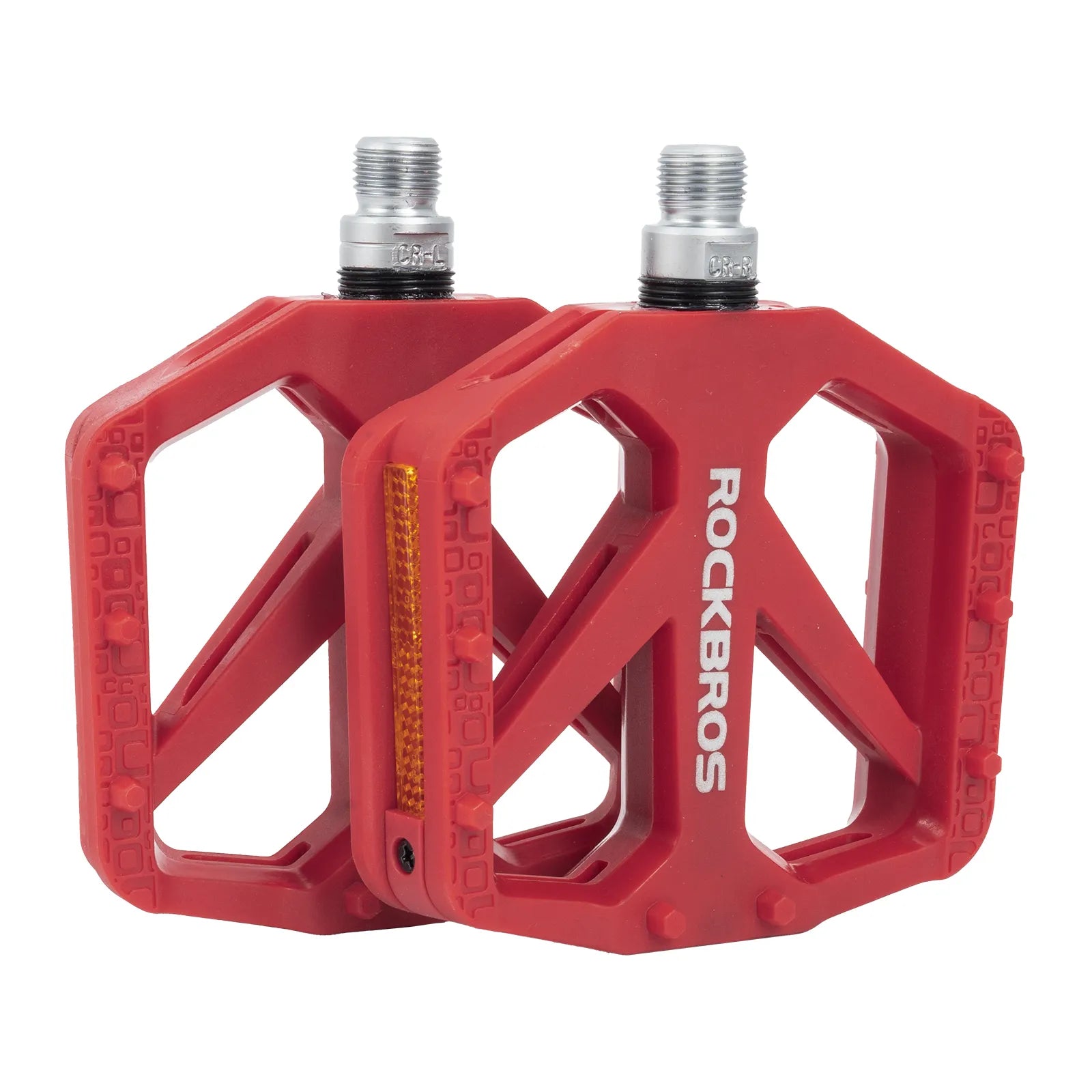 Rockbros Anti-Slip Nylon Fiber Bike Pedals in Multiple Colors for MTB and Road Bikes
#color_red
