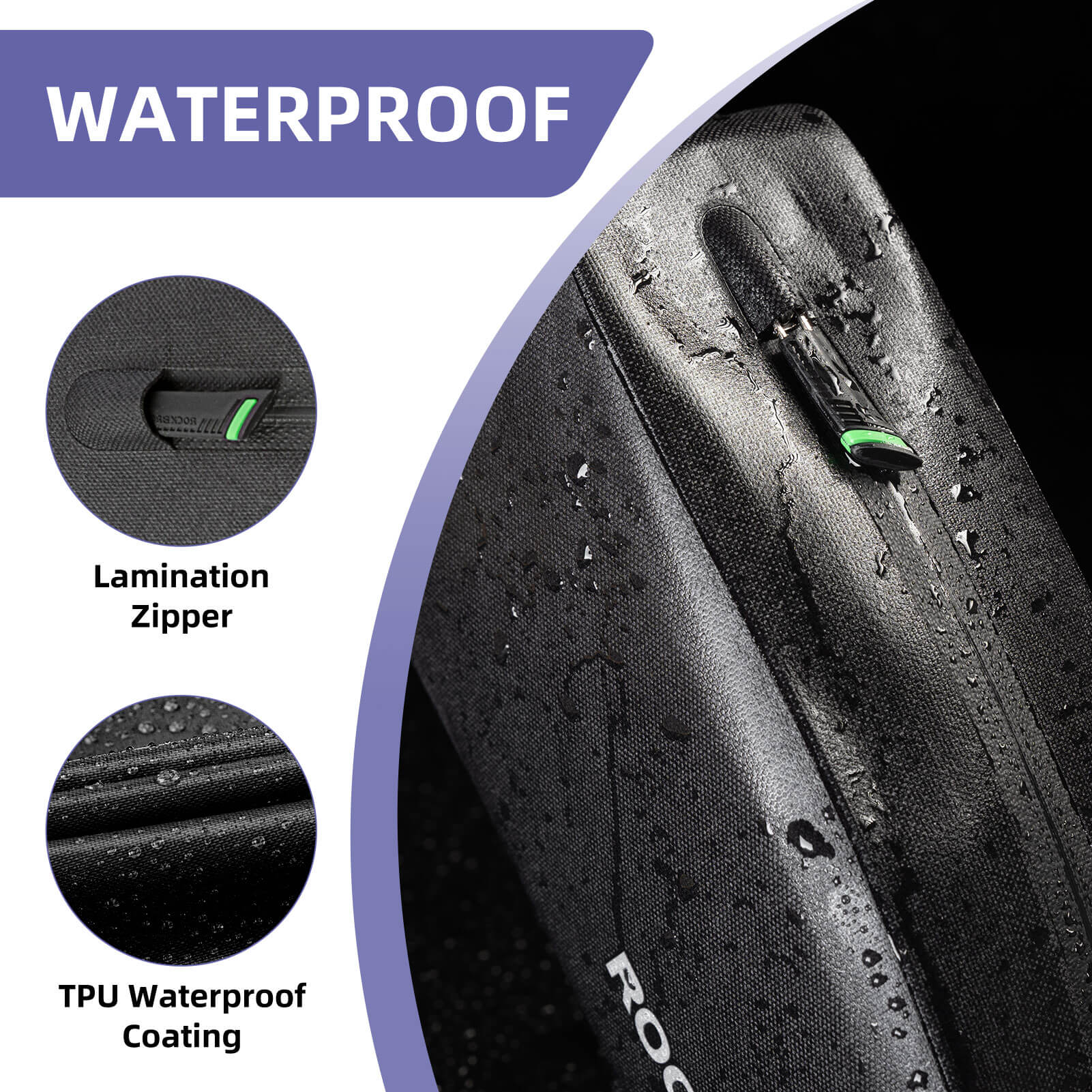 ROCKBROS waterproof cycling frame bag for outdoor biking.
#size_s (1L)