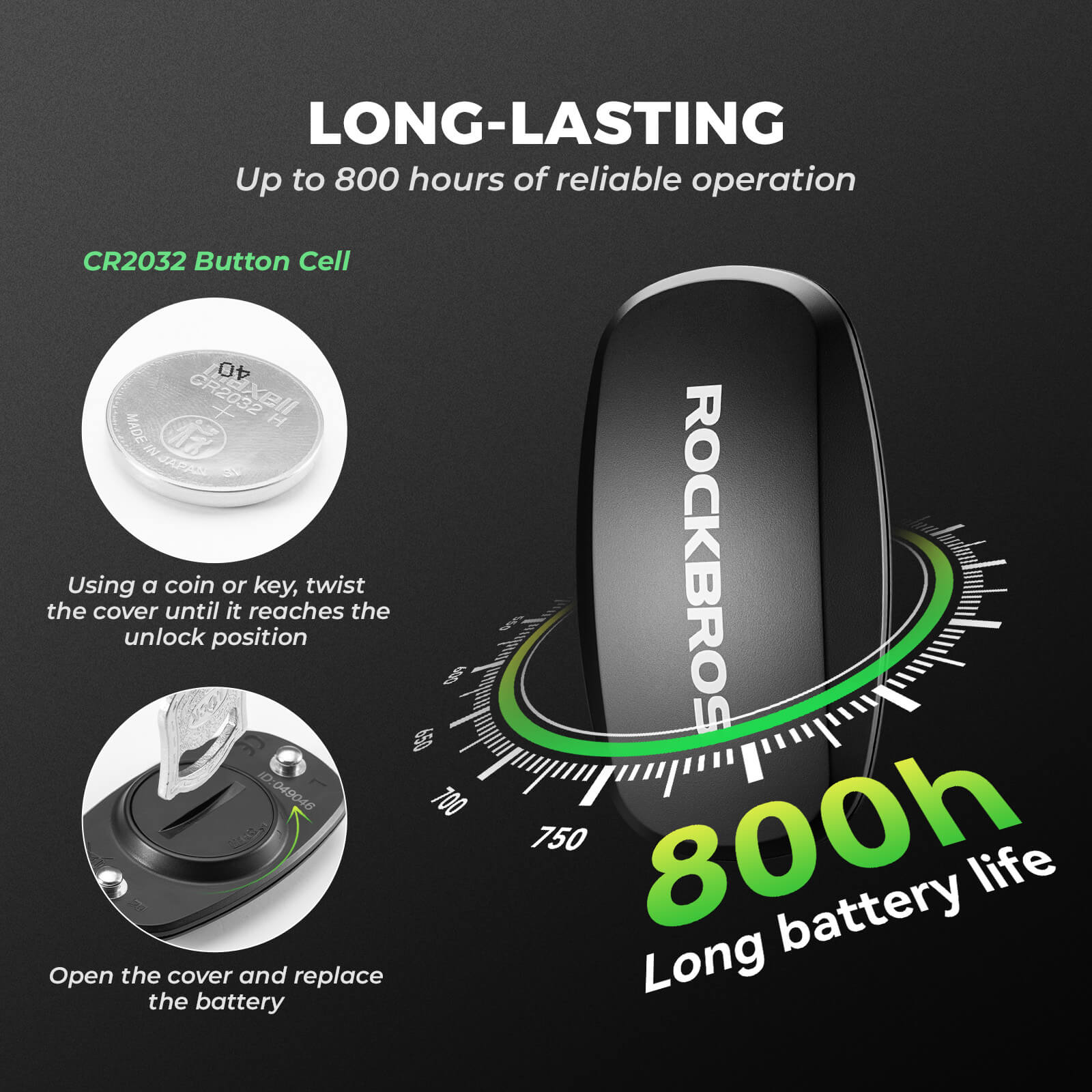 rockbros wireless heart rate chest strap for running and cycling.