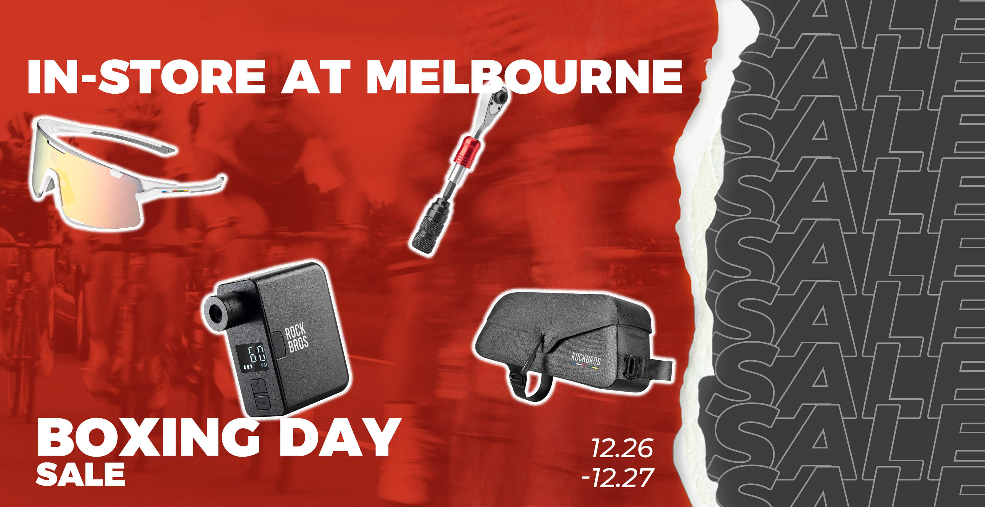 ROCKBROS cycling sale in Australia – save 10% on road bikes, 25% on other bikes, 30% off accessories.