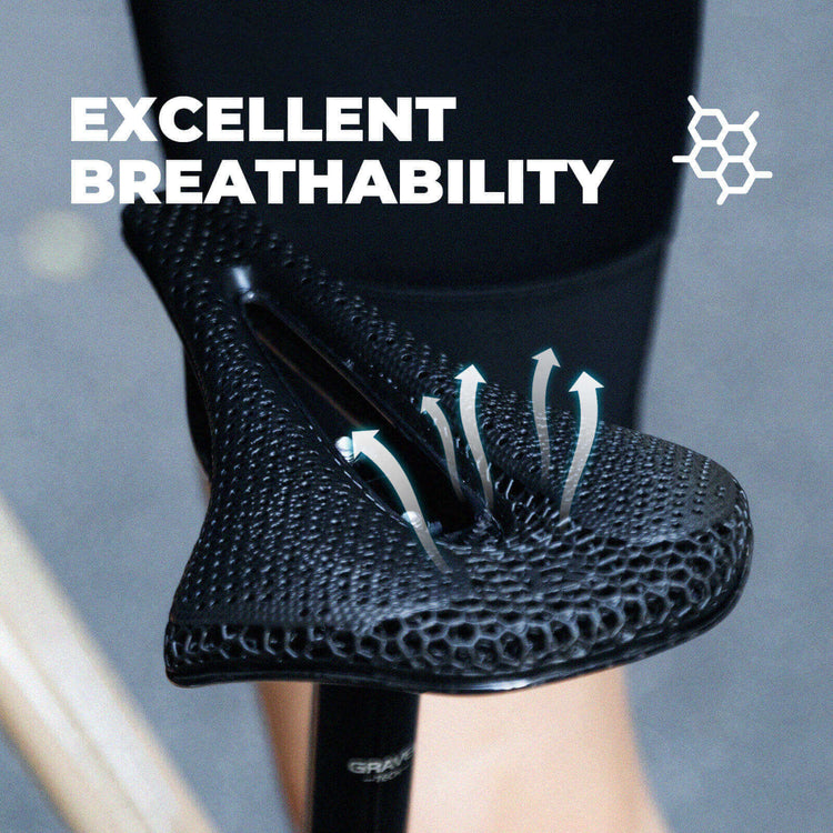 ROCKBROS 3D Printed Carbon Fiber Bike Saddle for road and mountain cycling