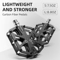 rockbros carbon fiber anti slip pedals for mountain biking