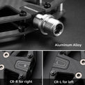rockbros carbon fiber anti slip pedals for mountain biking