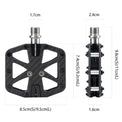 rockbros carbon fiber anti slip pedals for mountain biking