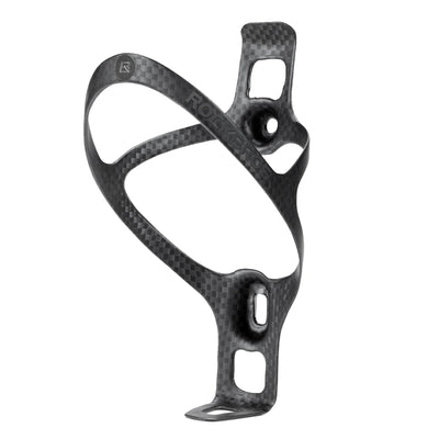 Lightweight ROCKBROS carbon fibre water bottle cages, designed for a secure hold and sleek fit on road and mountain bikes.