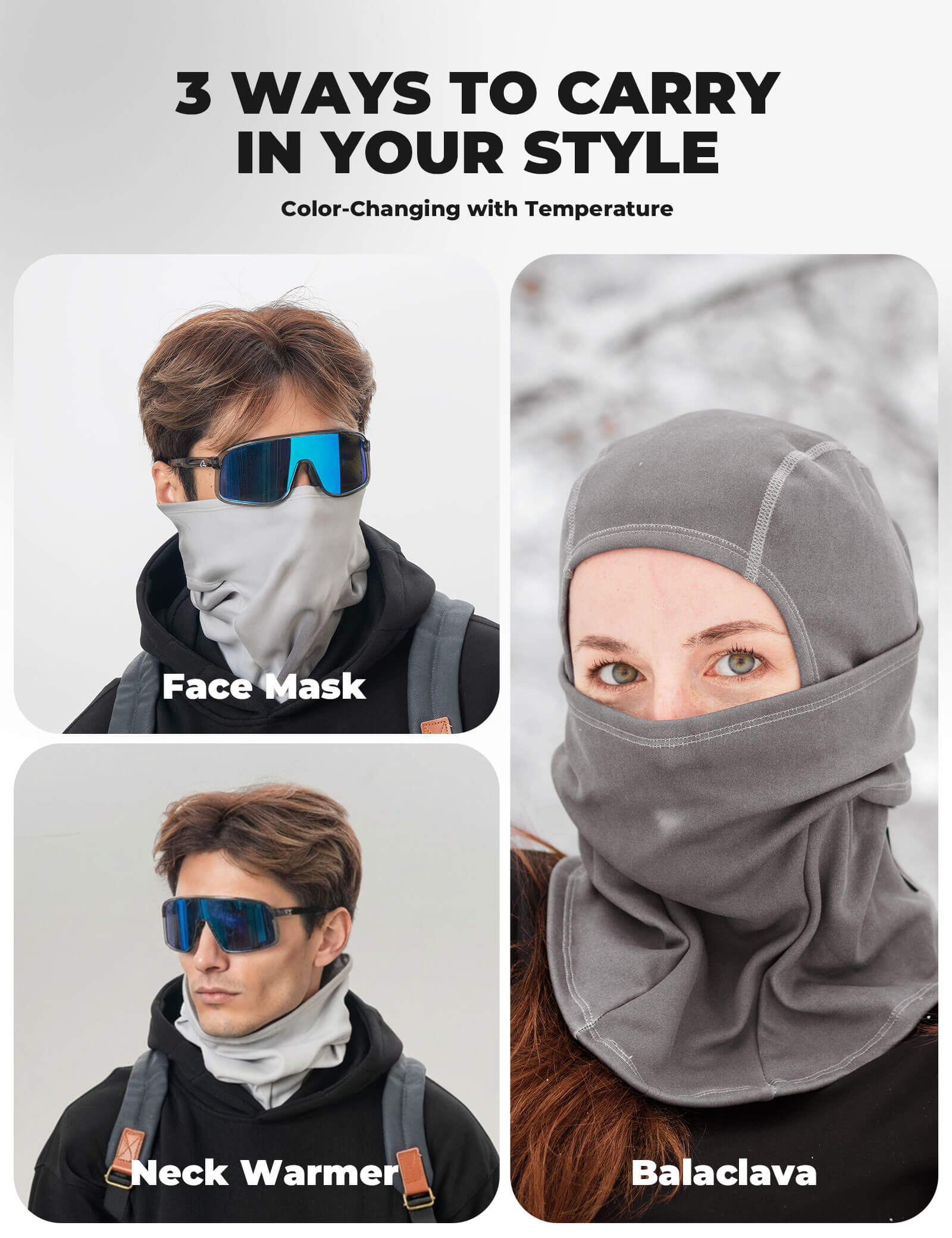 ROCKBROS color-changing reversible face mask for outdoor cycling.
#color_grey