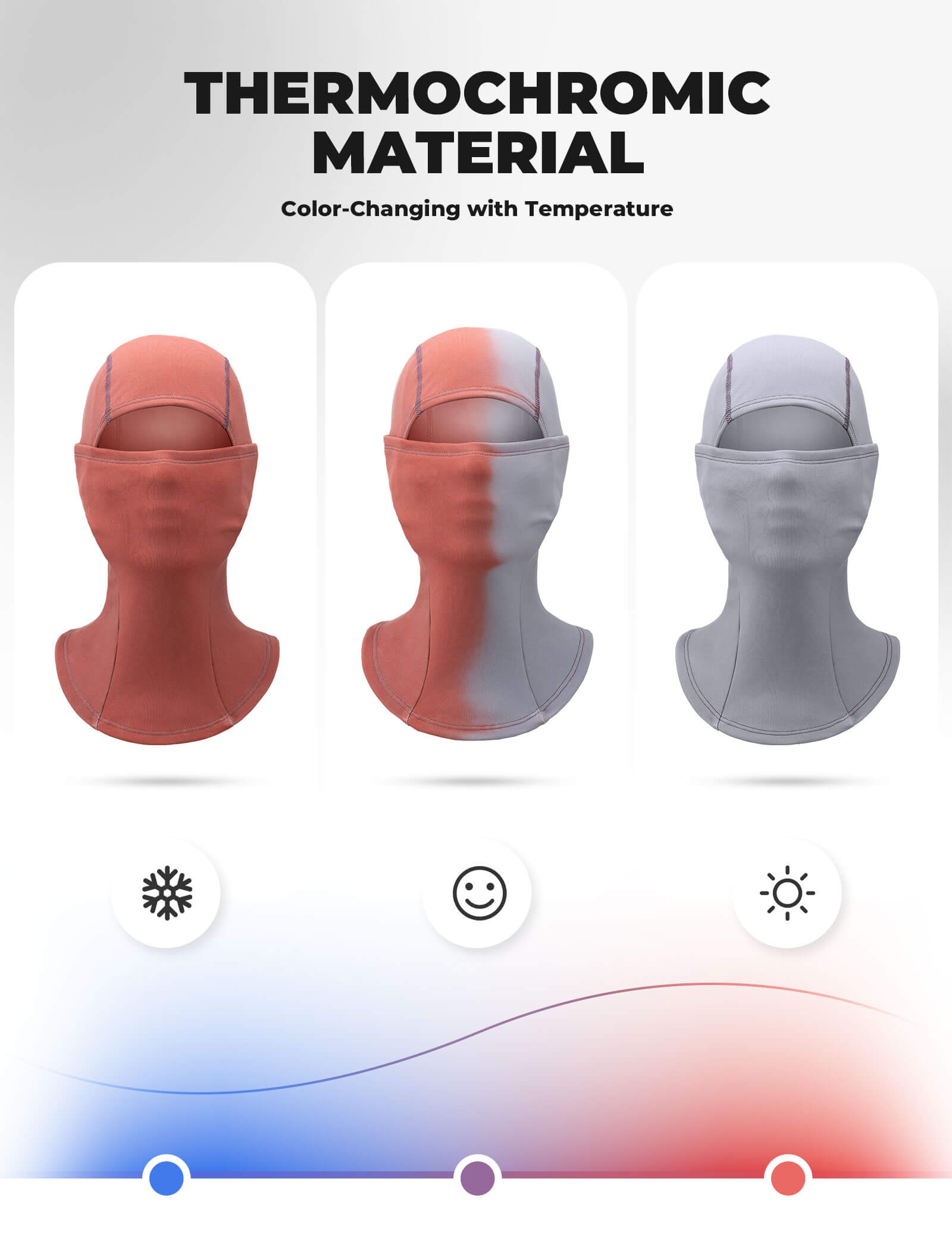 ROCKBROS color-changing reversible face mask for outdoor cycling.
#color_pink