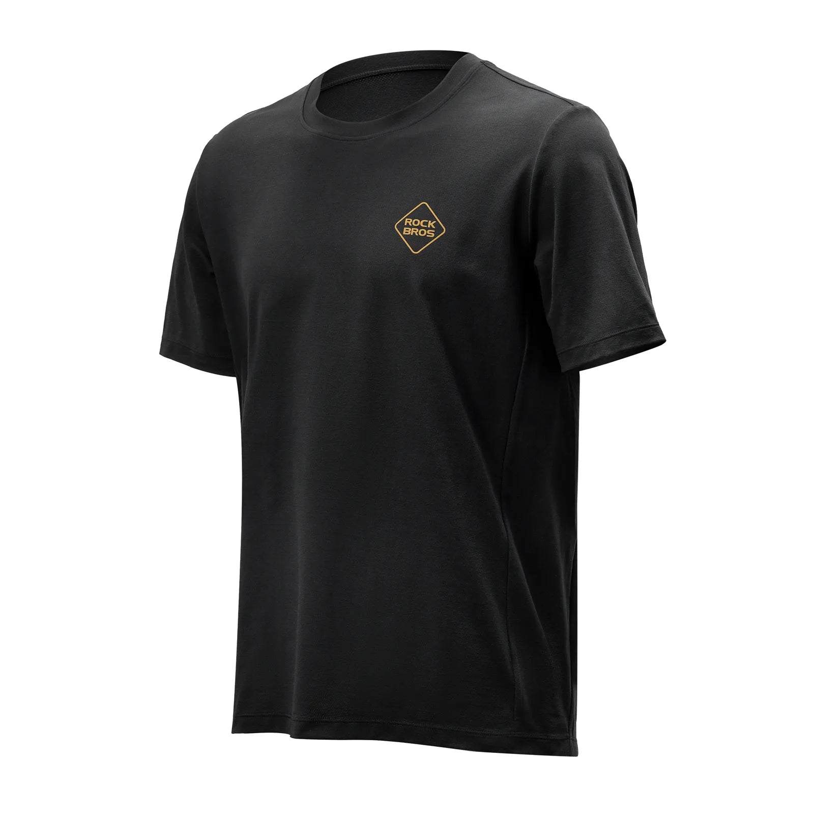 ROCKBROS Comfort Ride cycling jersey back view showing rear storage pockets and reflective safety details.
#color_black