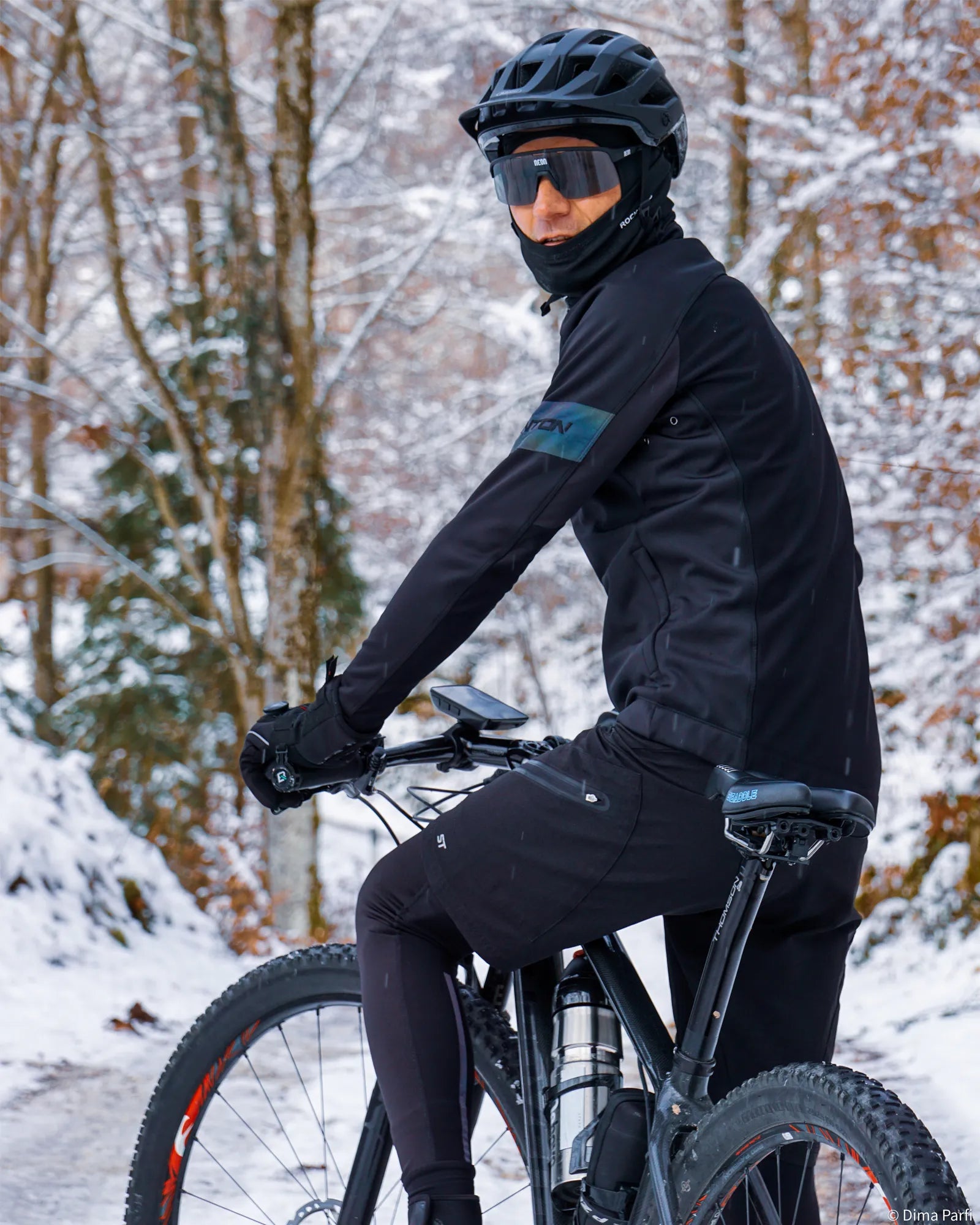 ROCKBROS winter cycling apparel bundle with long sleeve jersey and cycling tights
