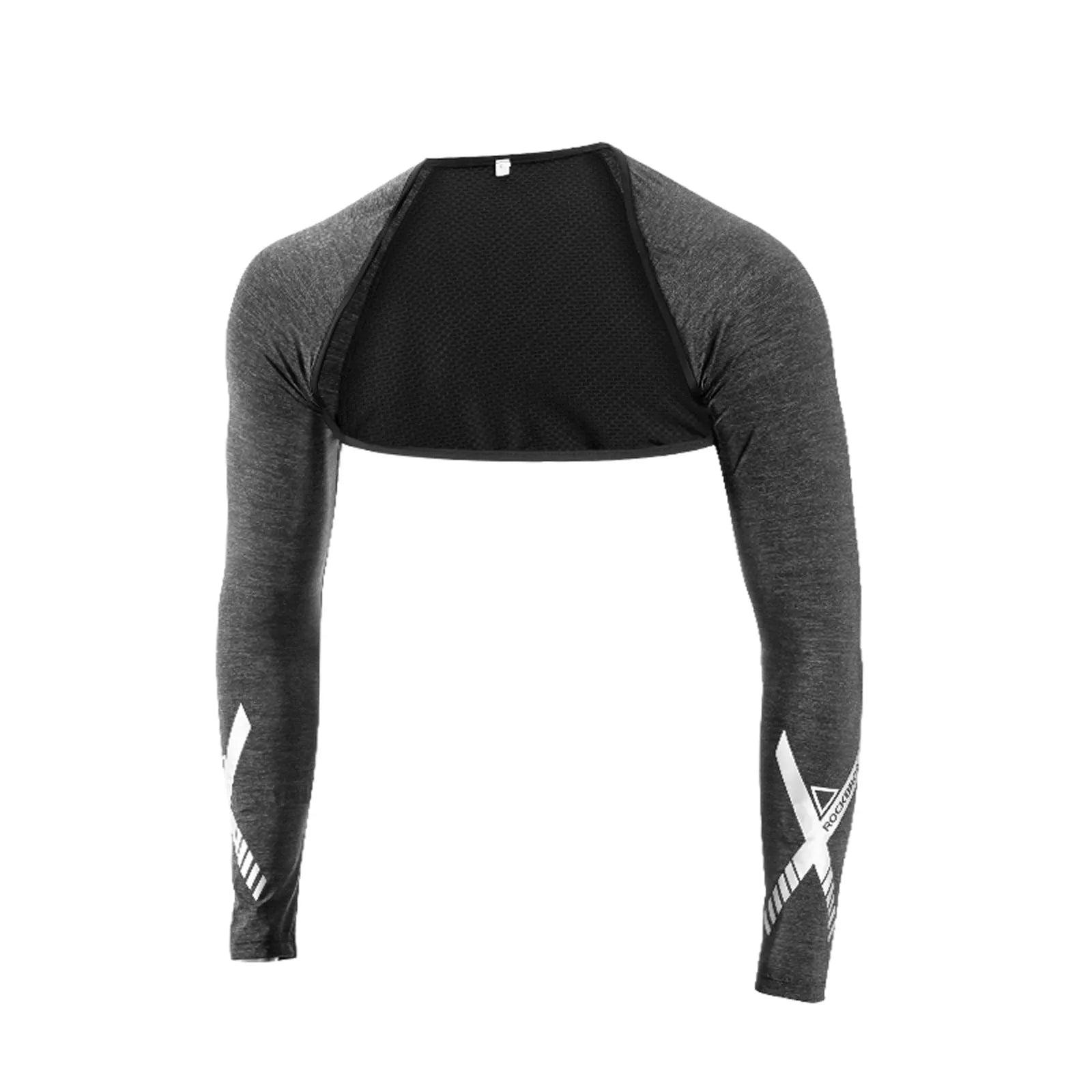 Rockbros white cooling cycling shoulder wrap sun shield with breathable fabric
