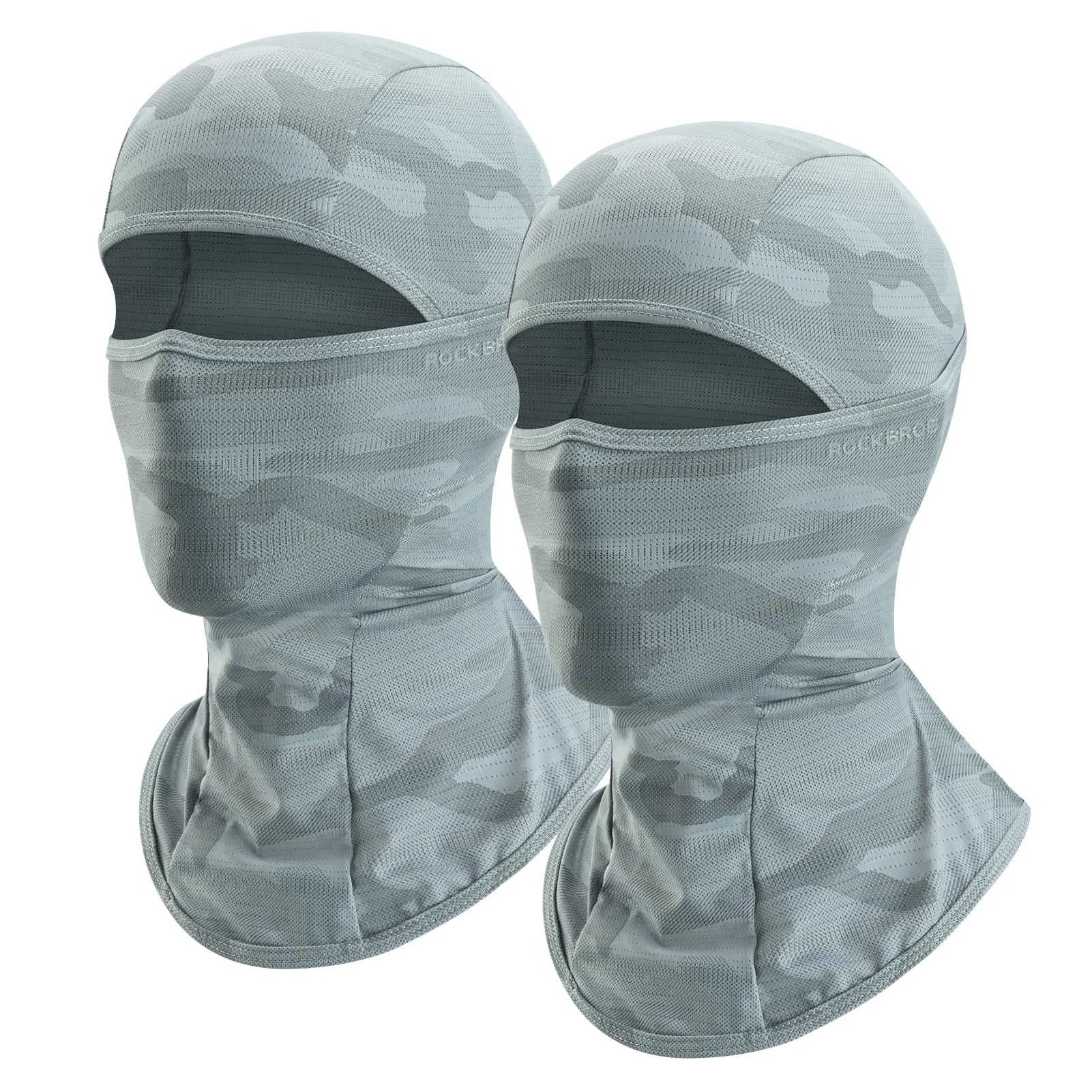 ROCKBROS cooling full face and neck cover balaclava in black for UV protection while cycling and motorcycling.
#options_Blue + Blue