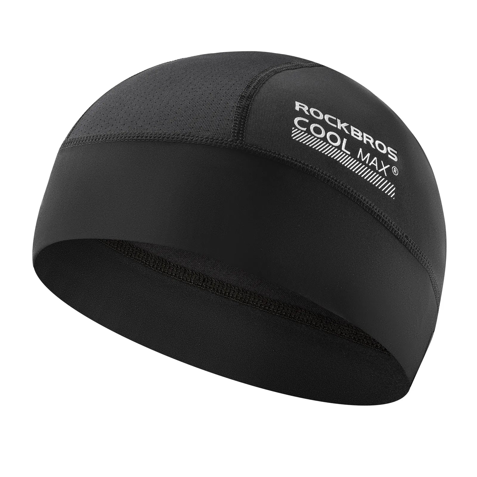ROCKBROS Coolmax cycling cap, breathable and sweat-wicking helmet liner, black, unisex.