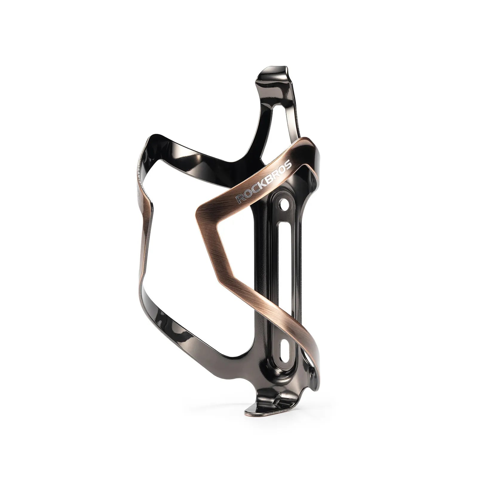 ROCKBROS CR-56 lightweight electroplated aluminium bike bottle cage in shiny metallic finish.
#color_black
