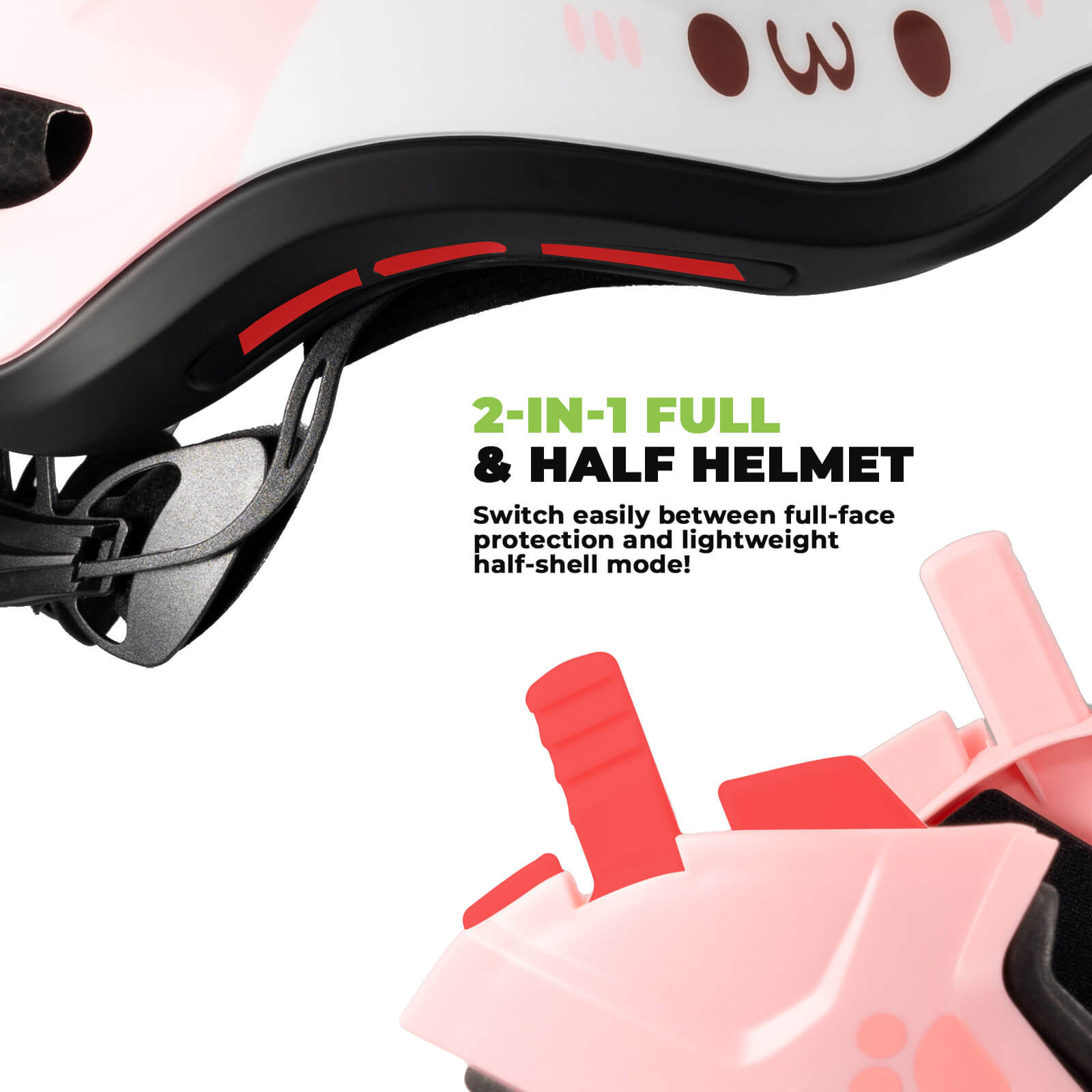 rockbros critter childrens helmet fun animal design cycling
#color_pink