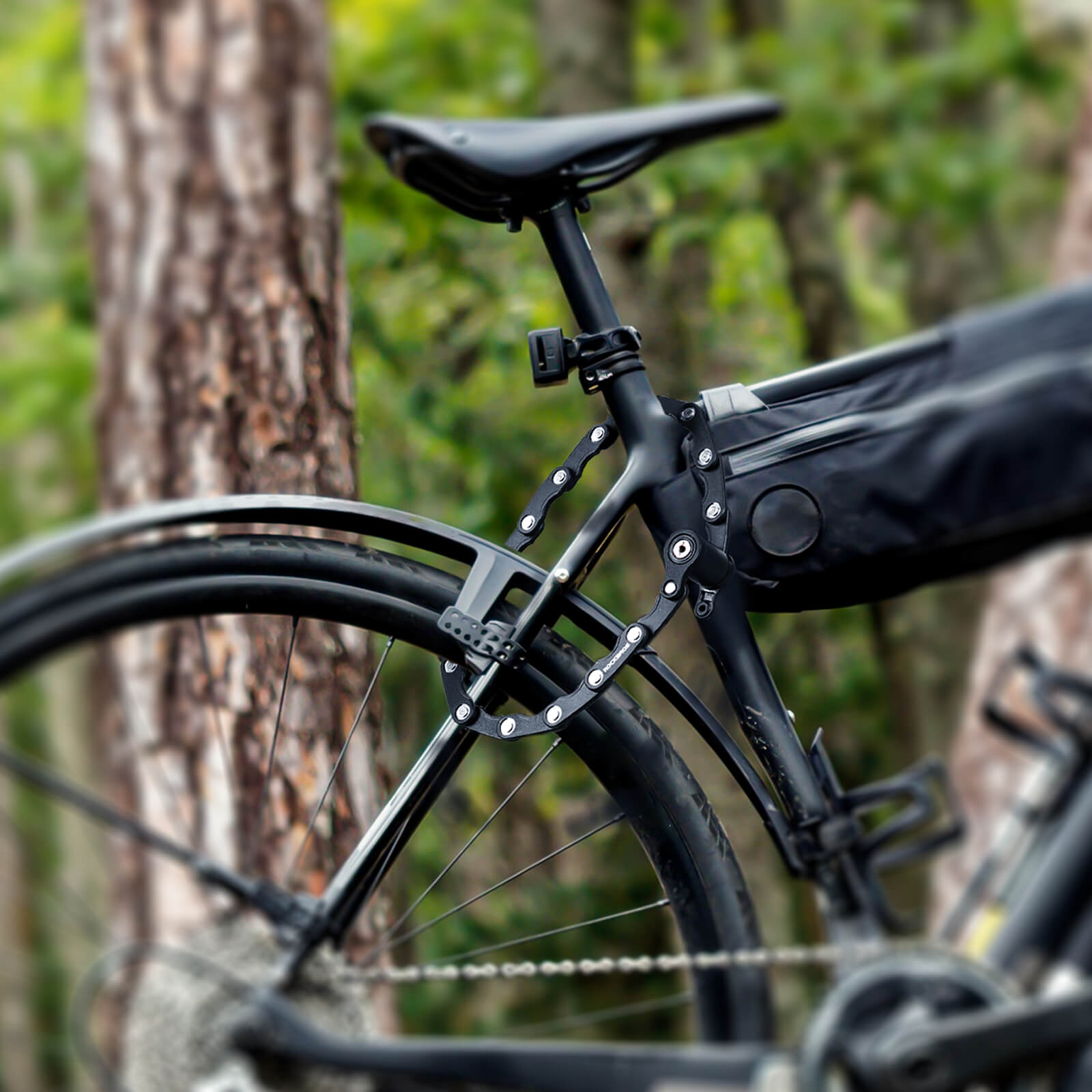 Rockbros cube-style combination chain lock for bike security
#color_black