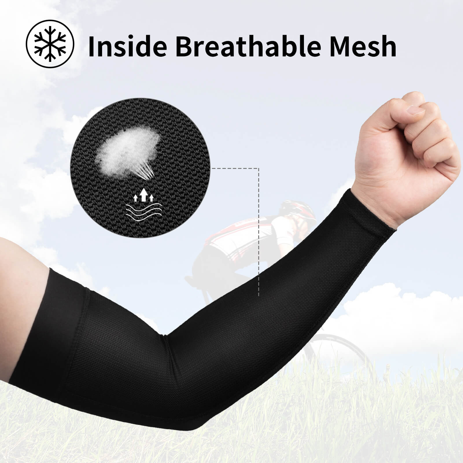 ROCKBROS Sun Protection Cycling Arm Sleeves Cooling Summer